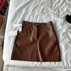 Aritzia Leather Skirt Size 2